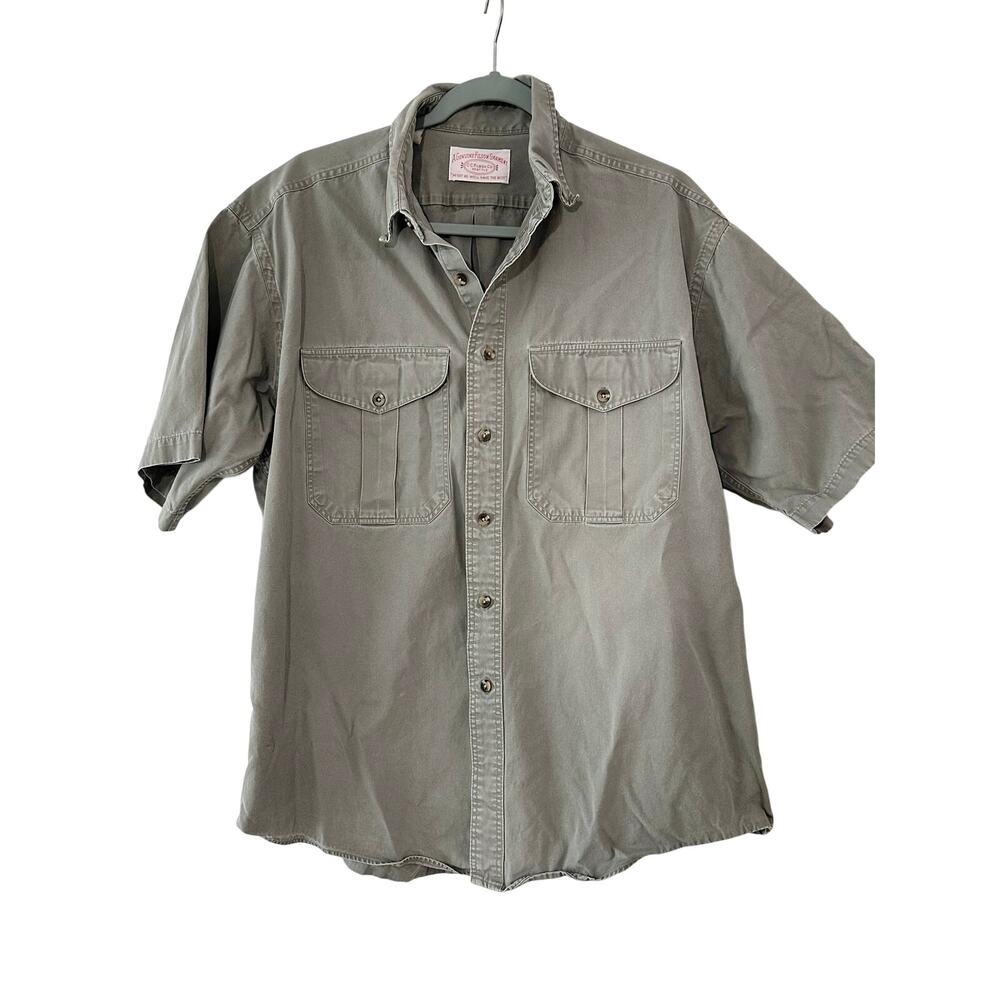 Filson C.C. Filson Co Men’s Gray Khaki Short Sleeve Field Work Shirt Heritage L